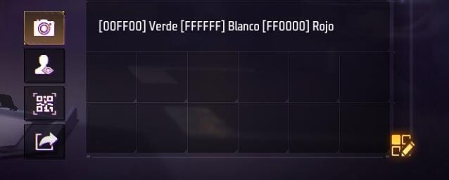 codigos de colores para free fire