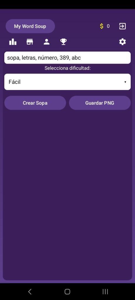 Sopa de Letras Android Gratis – Crea Sopas Personalizadas 2 Screenshot 20260301 130051
