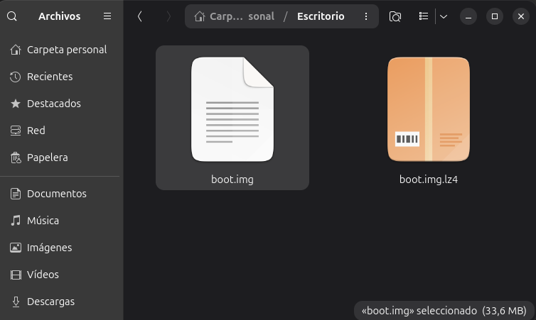 Guía para extraer boot.img de firmware o ROM Android 2 comando linux extraer boot.img .lz4