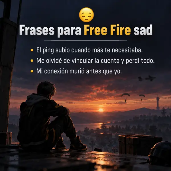 Frases para Free Fire sad sobre ping, cuentas y partidas