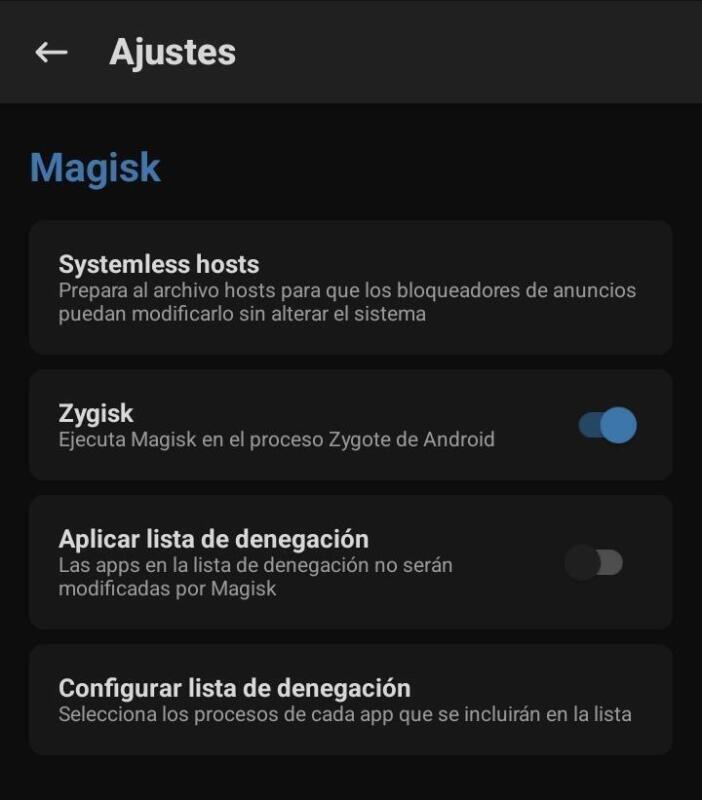 Cómo usar app de banco con root magisk 3 activar Zygisk en Magisk para habilitar módulos y ocultar root en aplicaciones