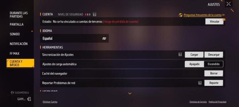 como crear cuenta free fire region sudamerica