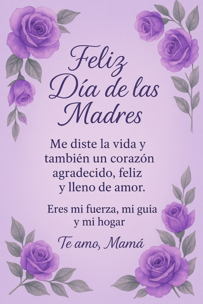 tarjeta mama feliz dia