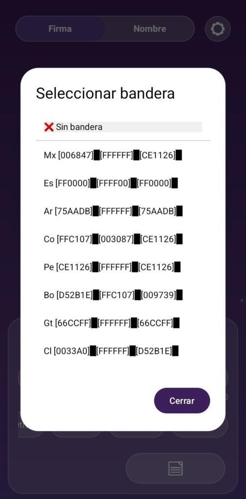 aplicacion codigos de banderas para free fire