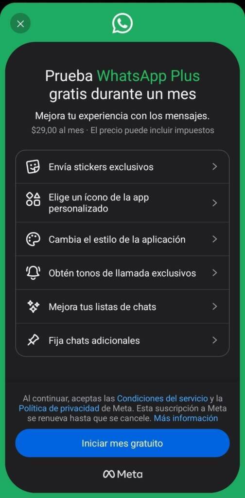 caracteristicas de whatsapp plus
