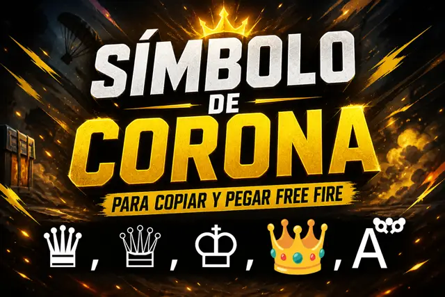 Cómo poner la corona en tu nombre de Free Fire 2 Simbolos para Free Fire corona